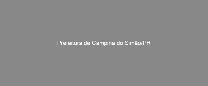 Provas Anteriores Prefeitura de Campina do Simão/PR